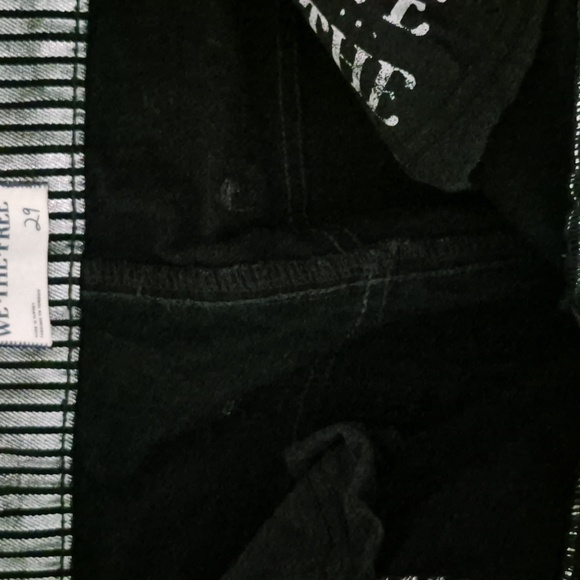 We The Free Silver/Black Striped Wide Leg Jeans Size 29 X 34 Never Worn - Picture 2 of 7